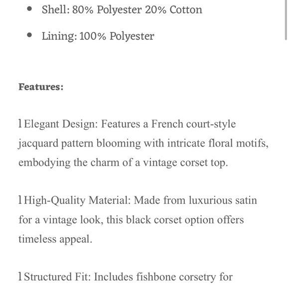 Lacemade Floral & Mirrors corset XL - Picture 7 of 8